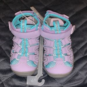 Lavender and Light Blue Sandals